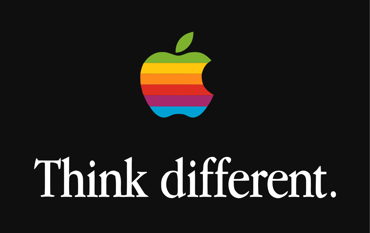 apple logosu, think different