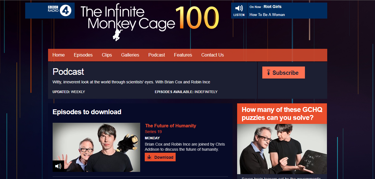 The Infinite Monkey Cage podcasts
