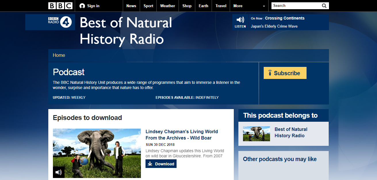 best of naturel history radio podcast