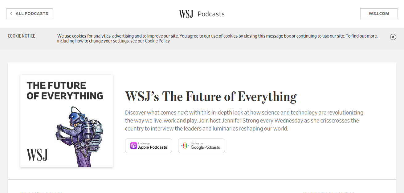 future of everything podcasts