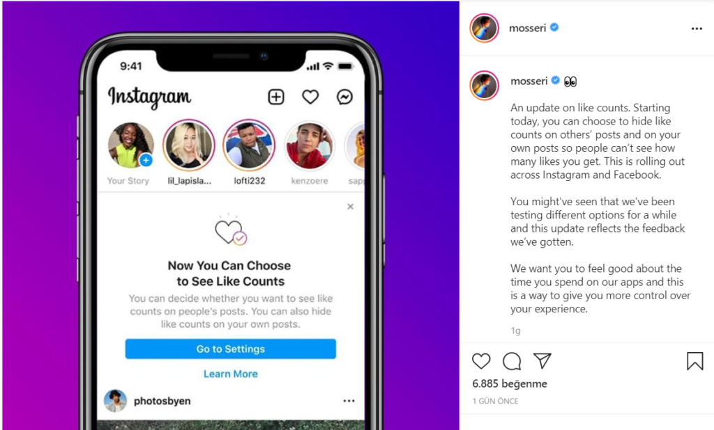 Instagram Beğeni Sayılarını Gizleme Seçeneği Sunuyor - Adam Mosseri